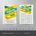 Yellow green business brochure flyer design layout template in A