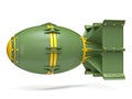 Yellow green cartoon aerial bomb 3D