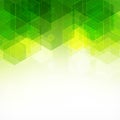 Yellow green hexagon background. Geometric design. Presentation template. eps 10