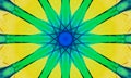 Yellow and green mandala Art Royalty Free Stock Photo