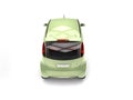 Yellow green modern small car - top view Royalty Free Stock Photo