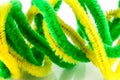 Yellow and green pipe cleaners