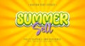 A yellow and green poster that says summer sell.