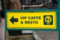 VIP cafe and resto sign Royalty Free Stock Photo