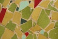 Yellow, green and red tiles mosaic Royalty Free Stock Photo