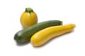Yellow, green, round courgette