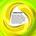 Yellow-green spin text layout