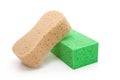 Yellow and green Sponge Royalty Free Stock Photo