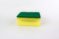 Yellow green sponge isolated on white background Royalty Free Stock Photo