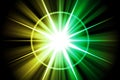 Yellow Green Star Sunburst Abstract Royalty Free Stock Photo