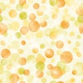 Yellow and green watercolored transparent circles background pattern Royalty Free Stock Photo