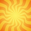 Yellow grunge sunbeam background. Sun rays abstract wallpaper. Surface pattern design with symmetrical lines ornament.