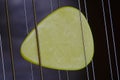 Yellow guitarist pick