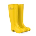 Yellow Gumboots Isolated