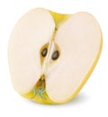 Yellow half apple