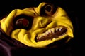 Yellow Halloween mask Royalty Free Stock Photo