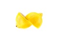 yellow halved lemon Royalty Free Stock Photo