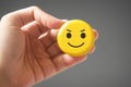Yellow Hand Emoji Pointing Right.AI Generated Royalty Free Stock Photo