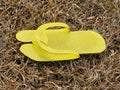 Yellow hand made flip-flop diwhy