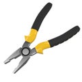 Yellow hand tool pliers for repair and installation Royalty Free Stock Photo