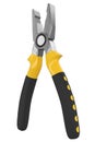 Yellow hand tool pliers for repair and installation Royalty Free Stock Photo