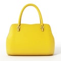 Yellow handbag isolated on white background. 3D illustration