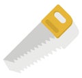 Yellow handsaw, icon Royalty Free Stock Photo