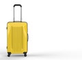 Yellow hard case luggage