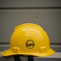 Yellow hard hat for construction safety Royalty Free Stock Photo