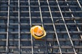 Yellow hard hat at construction site Royalty Free Stock Photo