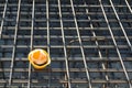 Yellow hard hat at construction site Royalty Free Stock Photo