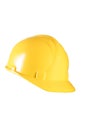 Yellow hard hat for construction workers. Protective clothing and accessories for employees