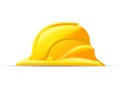 Yellow hard hat safety symbol vector icon Royalty Free Stock Photo