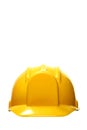 Yellow hard hat on white Royalty Free Stock Photo