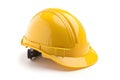 Yellow Hard Hat on White Background, Construction Safety Gear Royalty Free Stock Photo