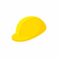 Yellow hardhat icon, cartoon style