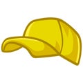 Yellow Hat Baseball Cap Illustration Vector Icon Royalty Free Stock Photo