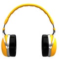 Yellow headphones