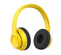 Yellow Headphones Isolated