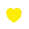 Yellow heart white background. Vector illustration eps 10