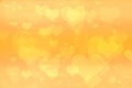 Yellow hearts background wallpaper