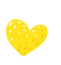 Yellow heat love lemon texture cartoon illustration