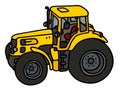 Yellow heavy tractor