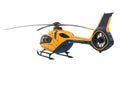 Yellow Helicopter Isolated