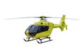 Yellow helicopter isolated on white background Royalty Free Stock Photo