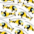 Yellow helicopter pattern