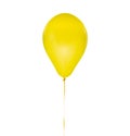 Yellow balloon for birthday and celebrations isolated on white background Royalty Free Stock Photo