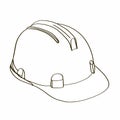 Yellow helmet drawing Royalty Free Stock Photo