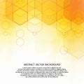 yellow hexagon background. Vector graphics. abstract vector patterneps 10 Royalty Free Stock Photo