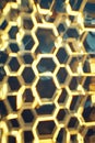 Yellow Hexagonal Honeycomb Mesh Pattern Texture Portrait Images Generative AI Royalty Free Stock Photo